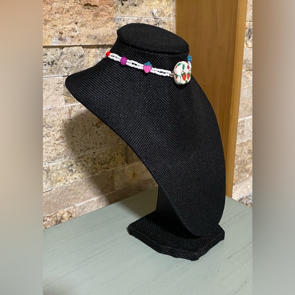 🍓🎀Cottagecore Pastel Strawberry Choker - Picture 3 of 3